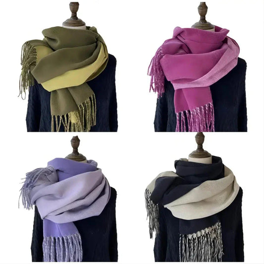Soft and Cozy Two-Toned Wrap Scarf