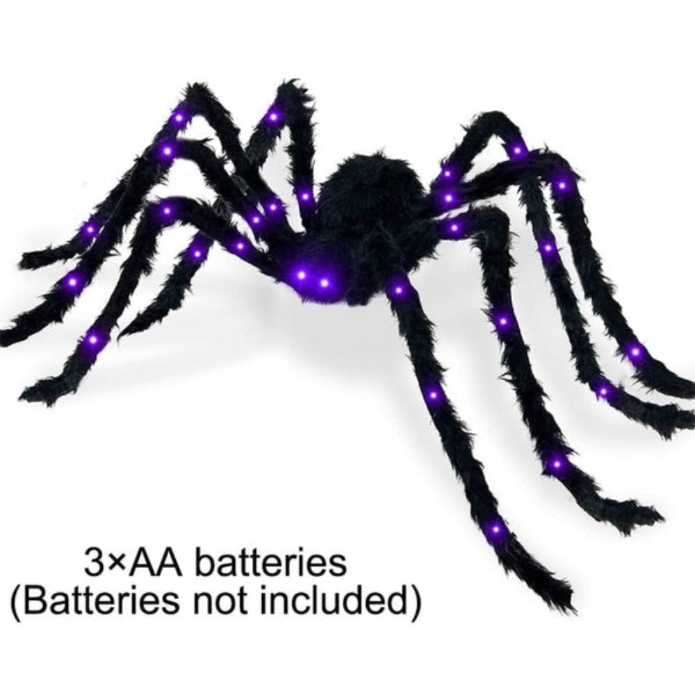 Enormous Glowing LED Arachnid Halloween Decoration
