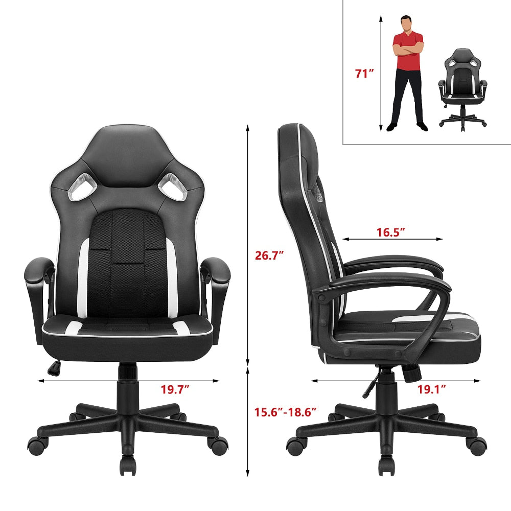 Dragon Faux Leather Gaming Chair for Racing Enthusiasts