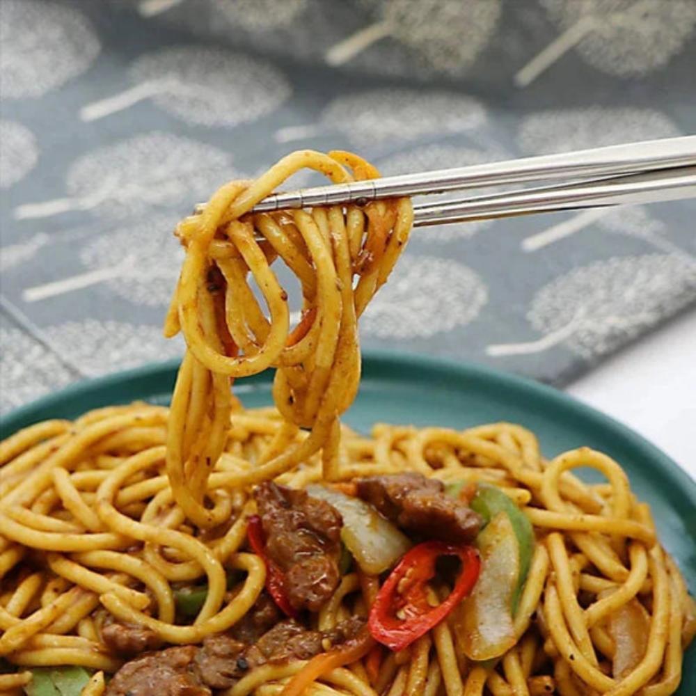 Set of 5 Pairs of Stainless Steel Chopsticks from Korea