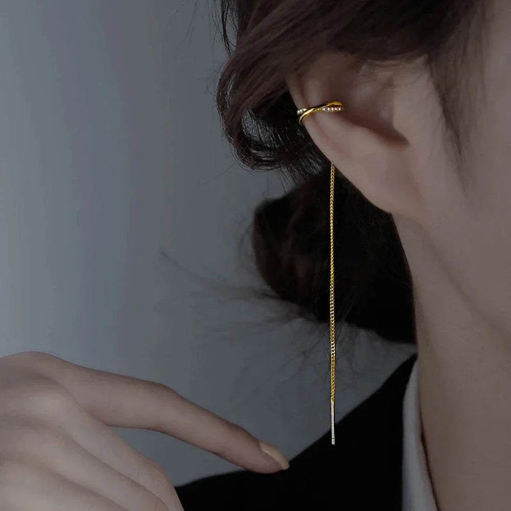 Faux Cuff Clip Drop Earring for a Striking Look