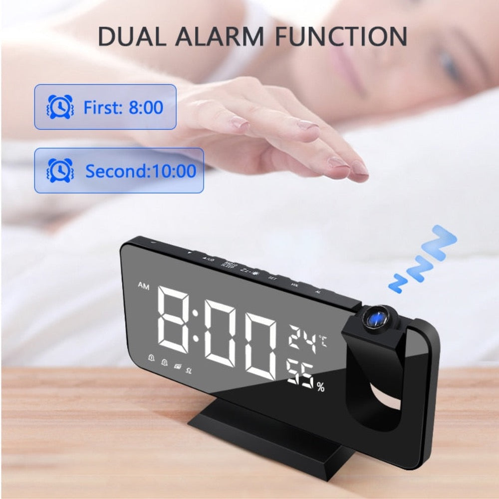 FM Radio Alarm Clock with Digital Display