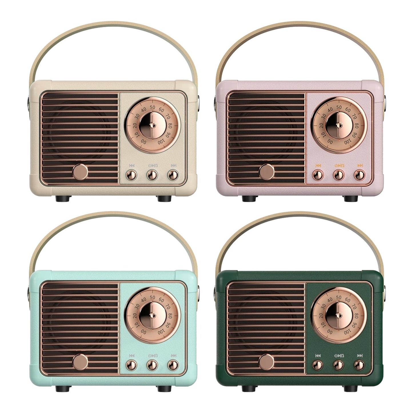 Compact Retro Speakers with Bluetooth and Radio Connectivity