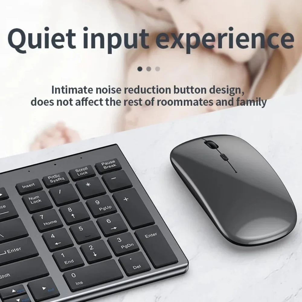 Rechargeable Bluetooth Set with Wireless Keyboard and Mouse