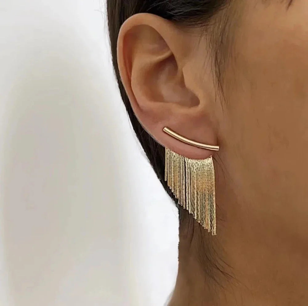 Dazzling Fringe Statement Earrings