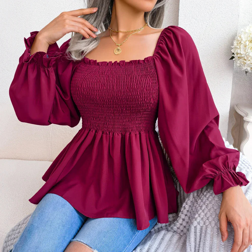 Loose-Fitting Chiffon Blouse for Women