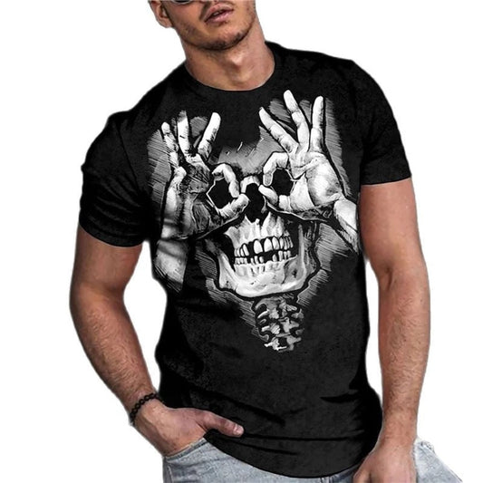 Vintage Skull Graphic Tee for Men