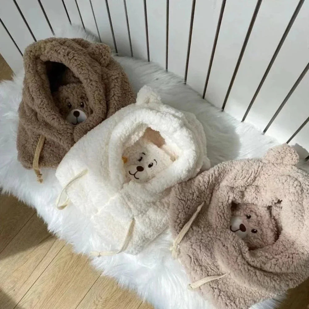 Cartoon Hat with Scarf Attachment for Cold Weather