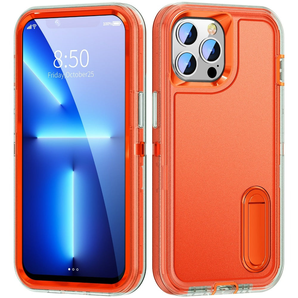 Shock-Resistant Phone Case with Full Coverage and Built-In Stand