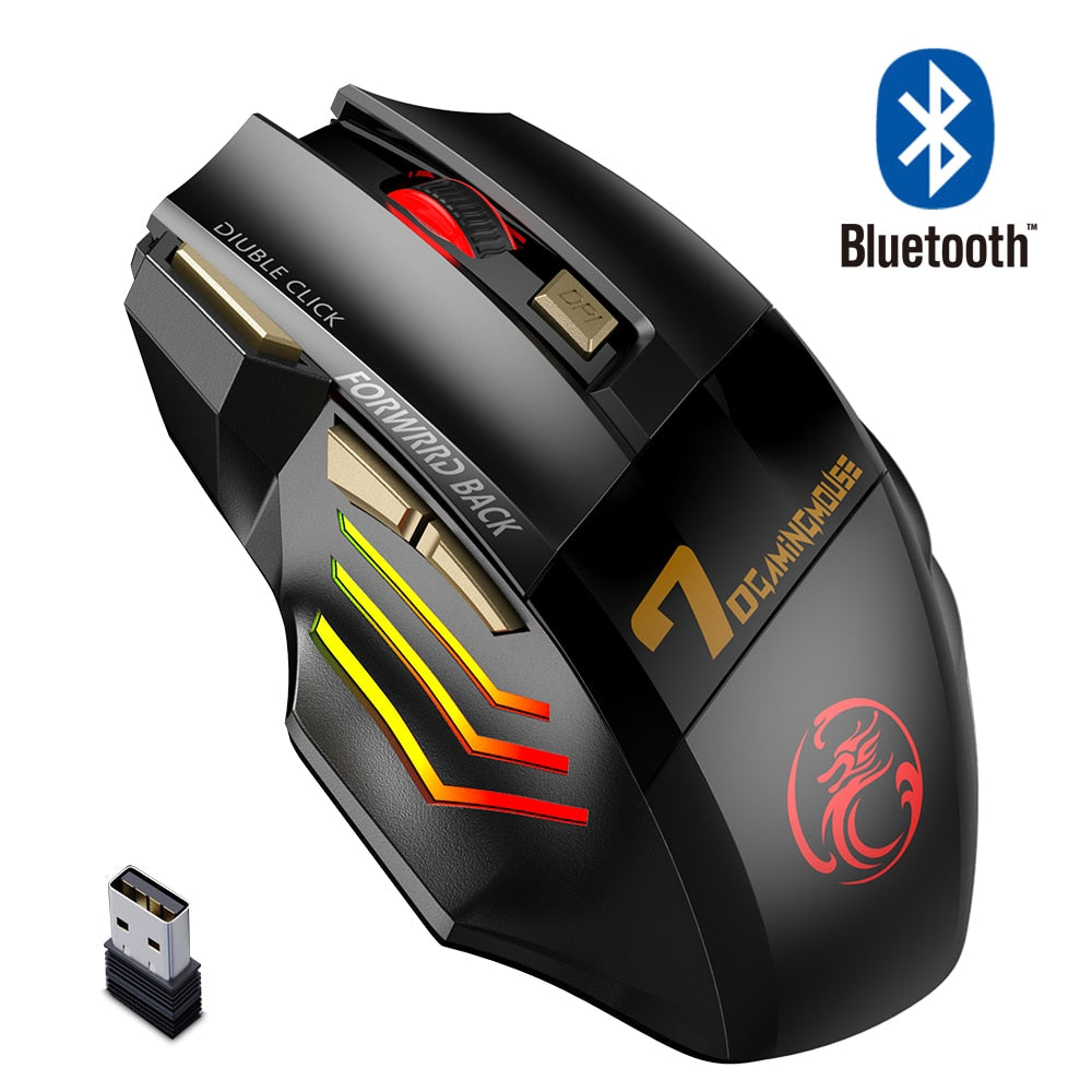 Ergonomic Bluetooth Gaming Mouse with Silent Wireless Connectivity