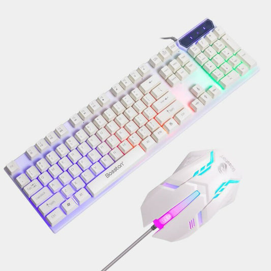 Gaming Keyboard and Mouse Set with LED Lights