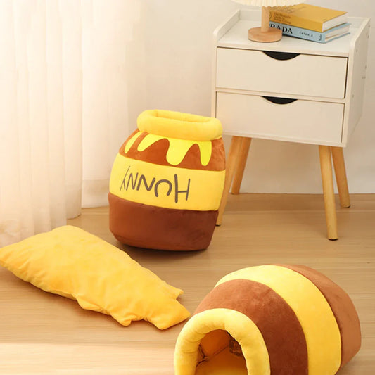 Honey Jar Themed Adorable Cat Bed