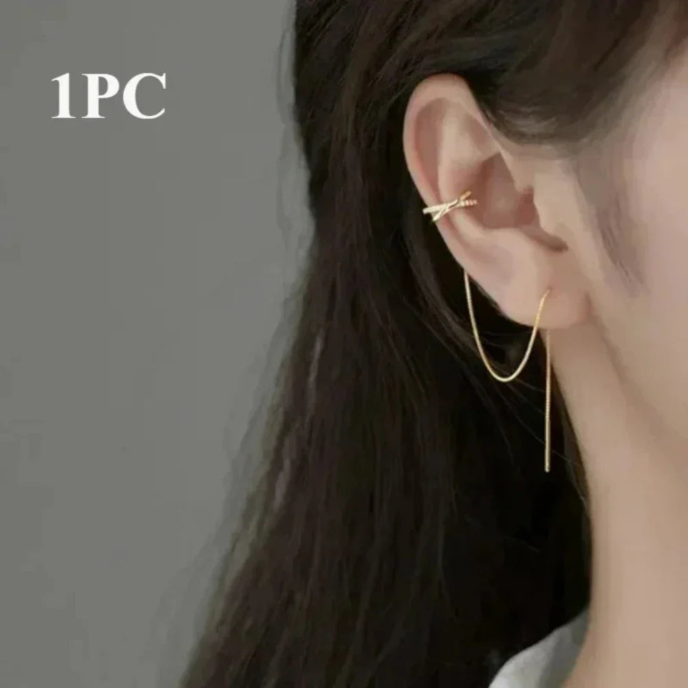 Faux Cuff Clip Drop Earring for a Striking Look