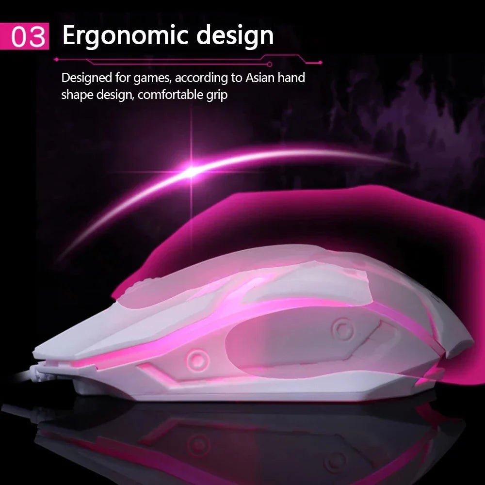 Vibrant Illuminated Wired Gaming Mouse