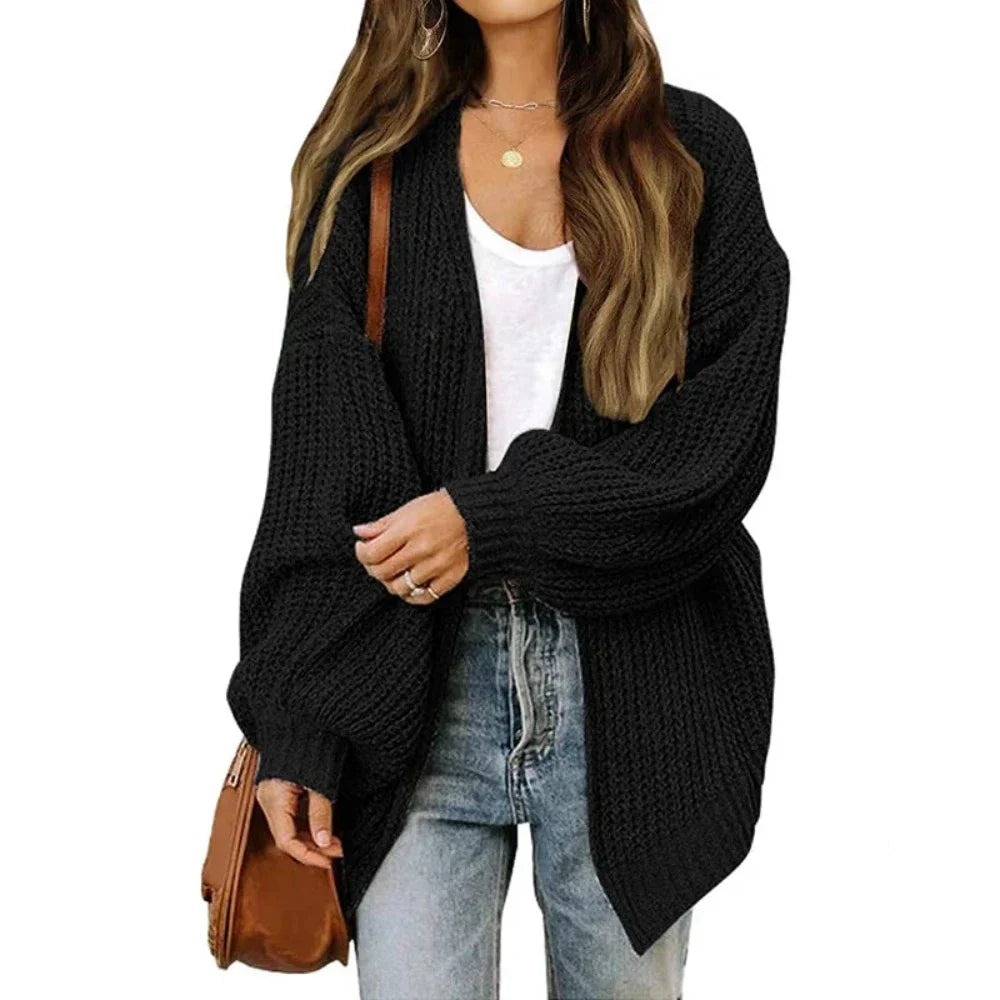 Loose Open Front Women's Casual Cardigan
