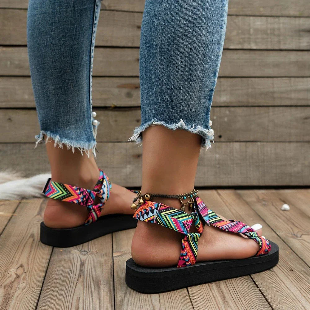 Colorful Flat Sandals for Women's Summer Wear