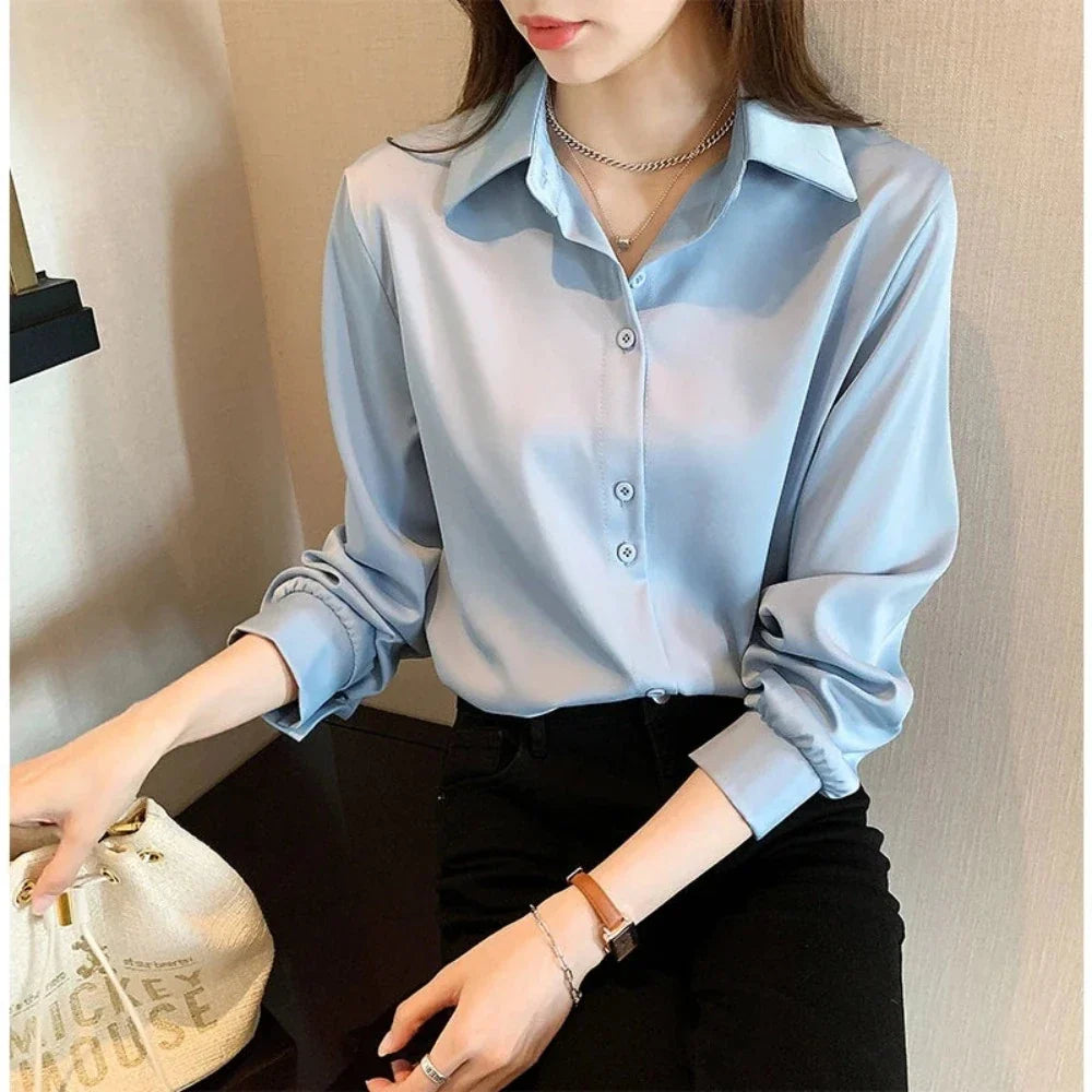 Button-Up Blouse for Women's Business Attire