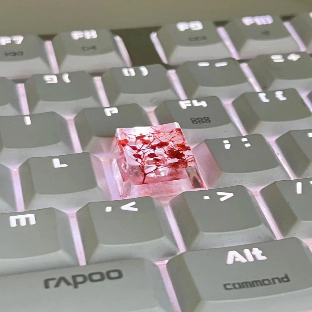 Mechanical Keyboard Keycap with Floral Design