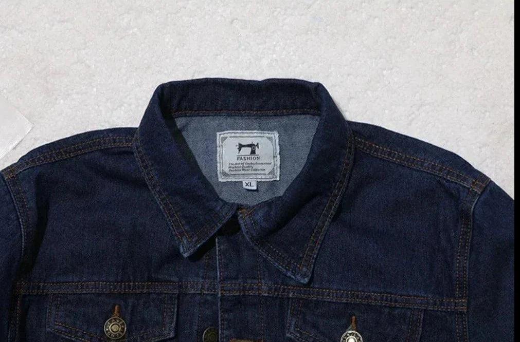 Denim Streetwear Jacket for Men