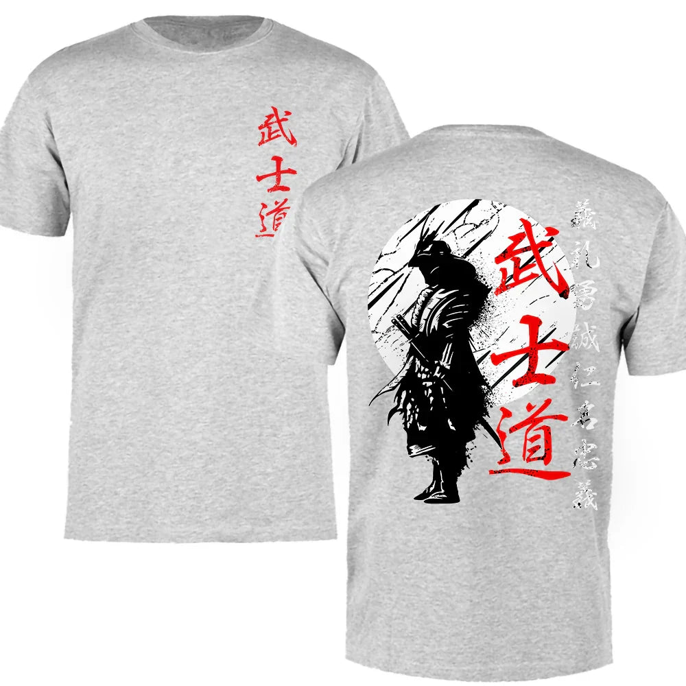 Samurai-Inspired Short Sleeve Tee for Men
