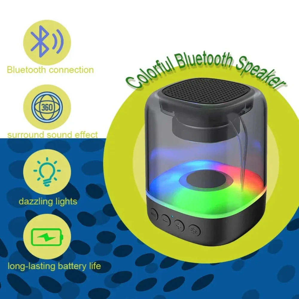 Bluetooth Speaker with Color-Changing Lights