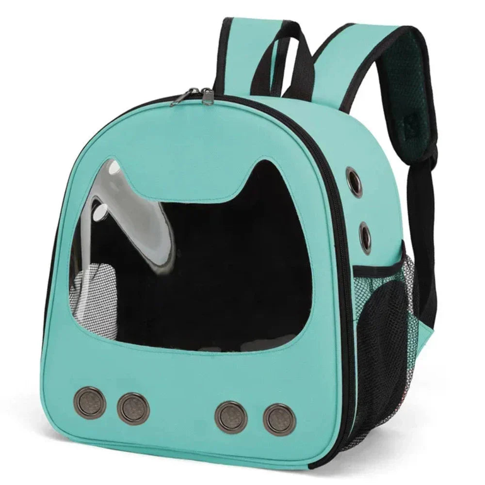 Pet Carrier Backpack with Feline Design for Small Sized Cats