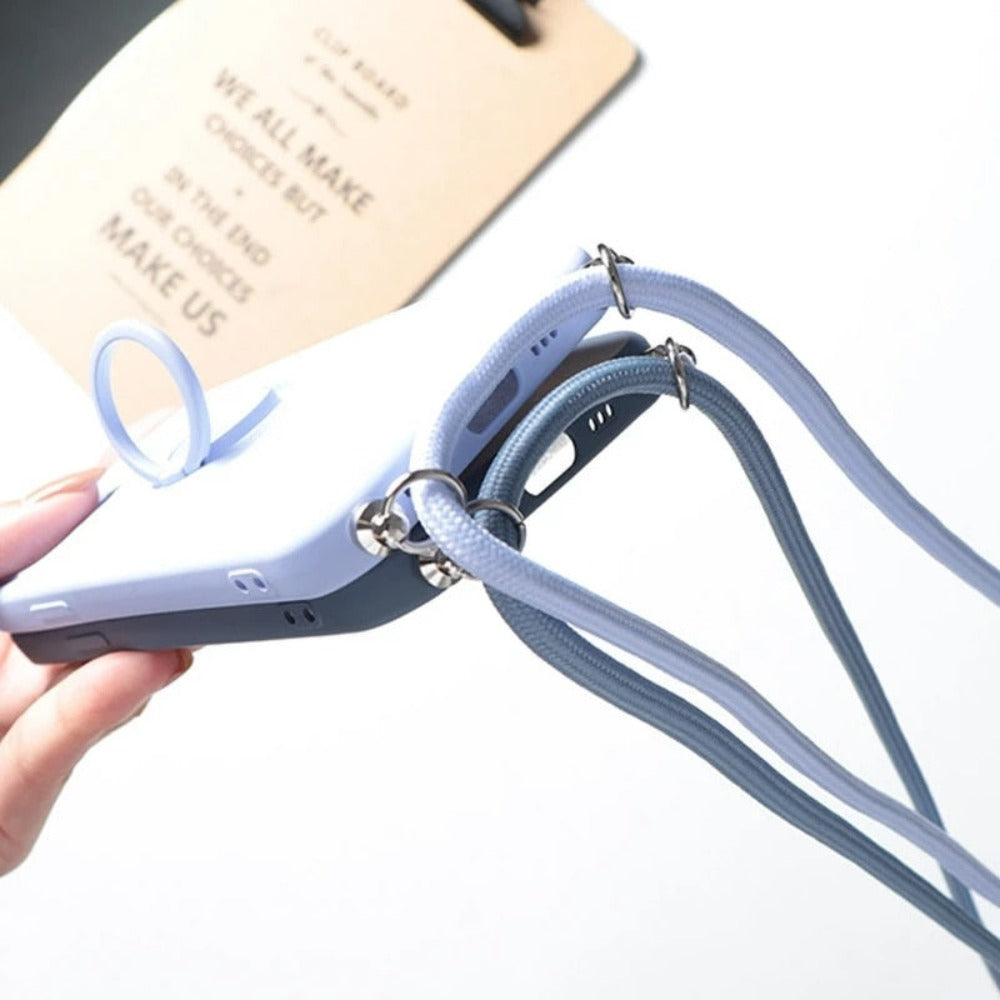 Rope Ring Crossbody Phone Case with Stand for iPhone - A Hands-free Solution