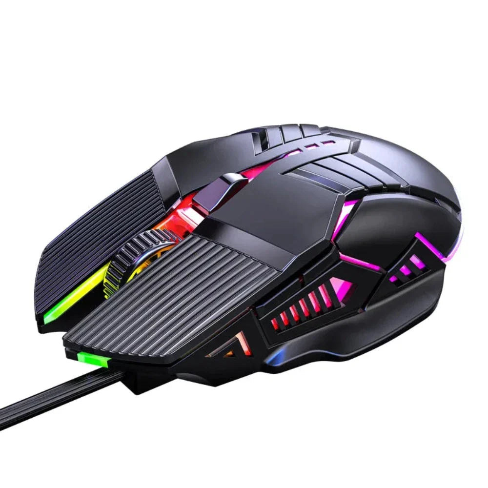 Silent Wired Gaming Mouse with 3200 DPI for Enhanced Precision