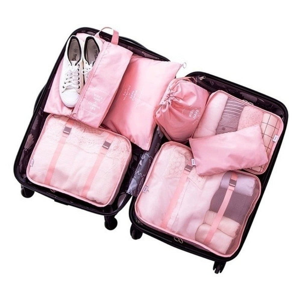 Rephrased Title: 
Set of 8 Waterproof Bags for Organizing and Storage