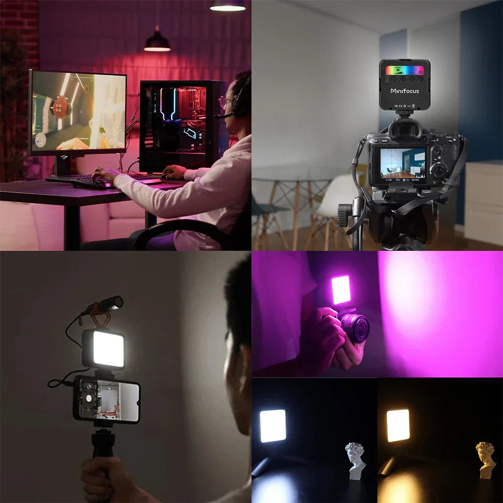 Compact Pocket RGB LED Camera Light