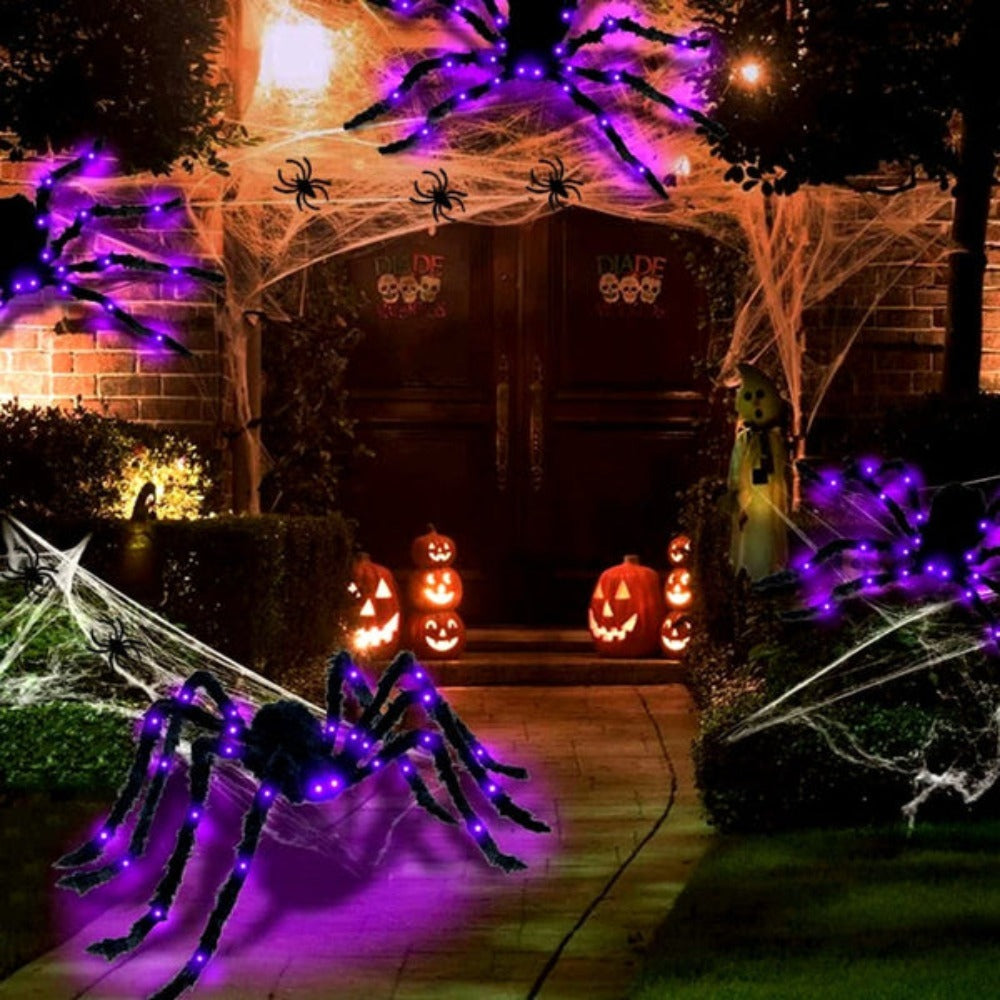 Enormous Glowing LED Arachnid Halloween Decoration