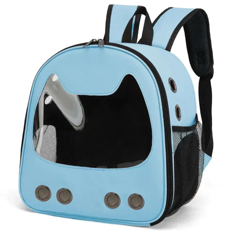 Pet Carrier Backpack with Feline Design for Small Sized Cats