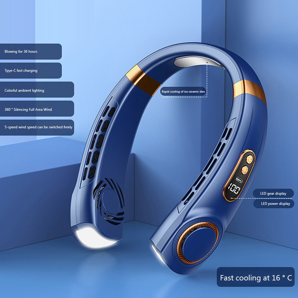 5-Speed LED Wearable Fan