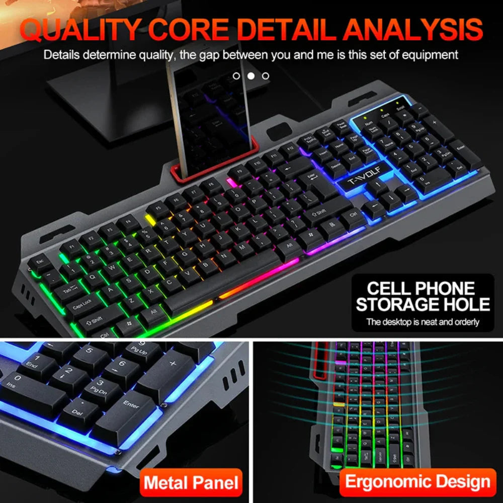 RGB Gaming Keyboard and Mouse Set - Ninja Edition