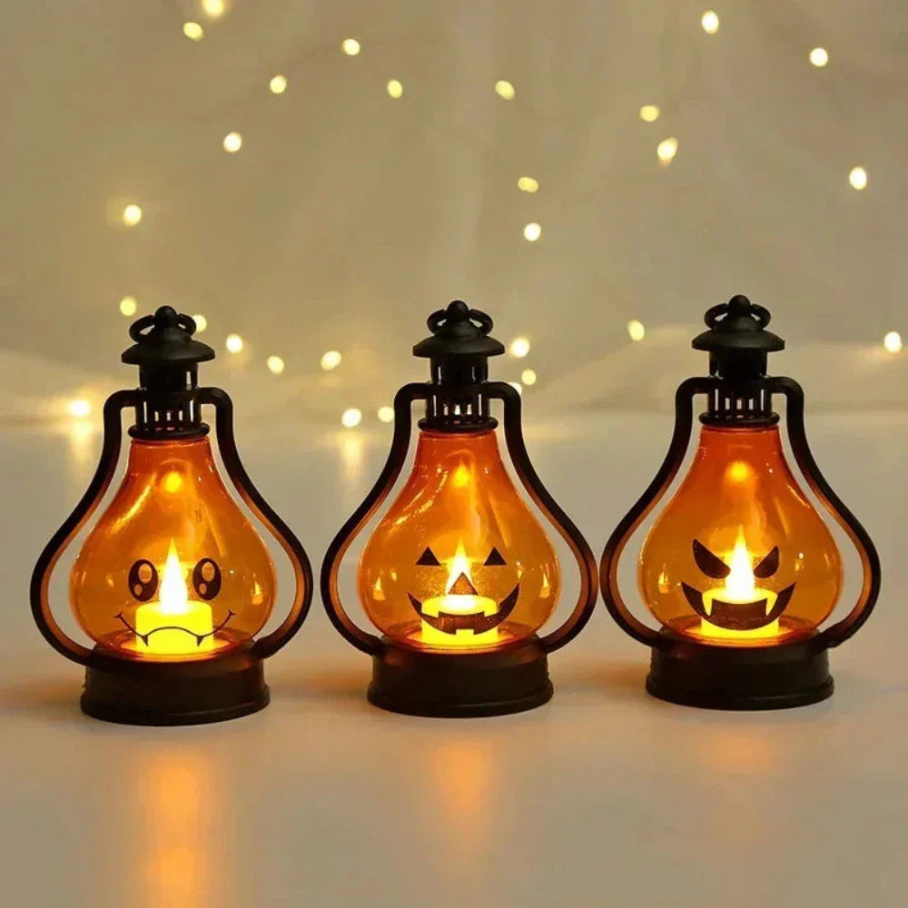Portable LED Pumpkin Lantern for Halloween Festivities