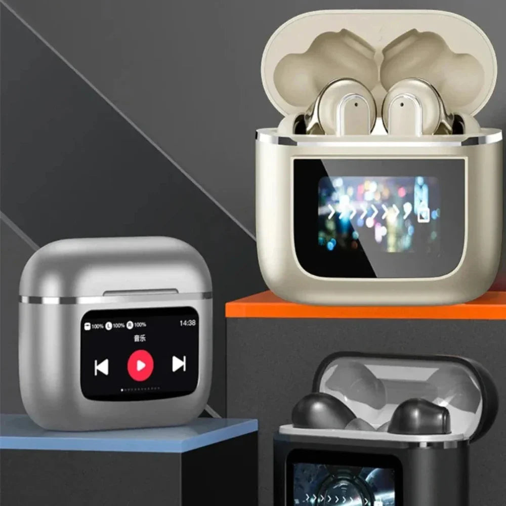 Noise-Canceling Bluetooth Earbuds with Touch Screen Technology