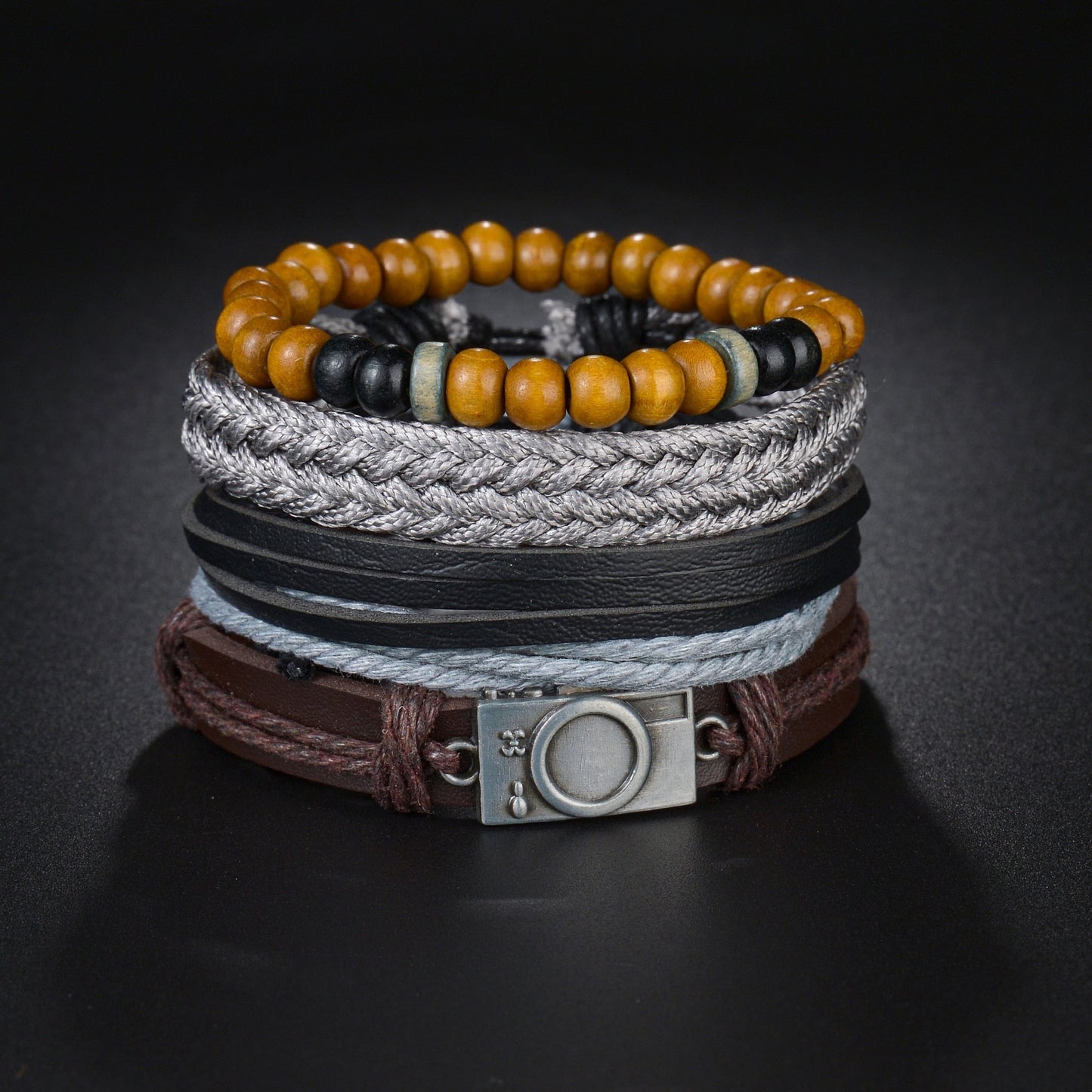 Contemporary Men's Layered Wristband