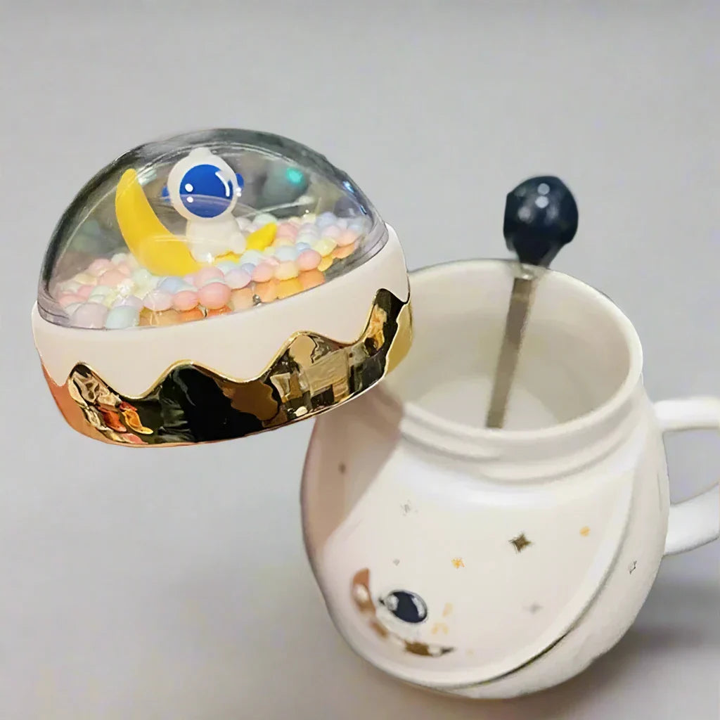 Cartoon Space Theme 3D Mug with Lid