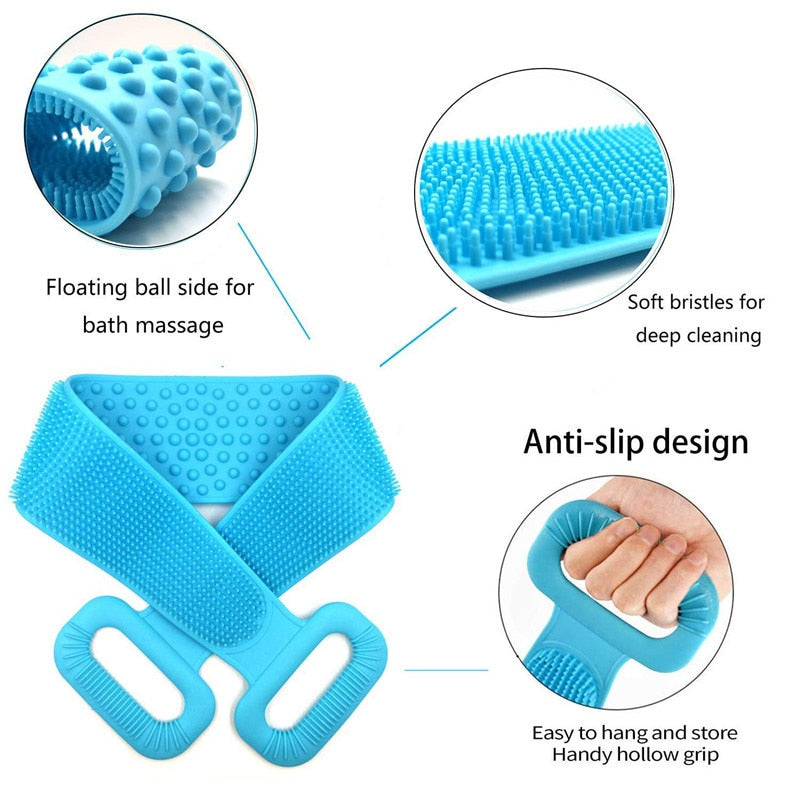 Silicone Scrubbing Belt for Exfoliating the Body