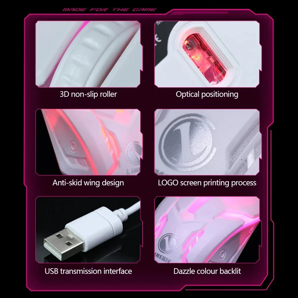 Vibrant Illuminated Wired Gaming Mouse