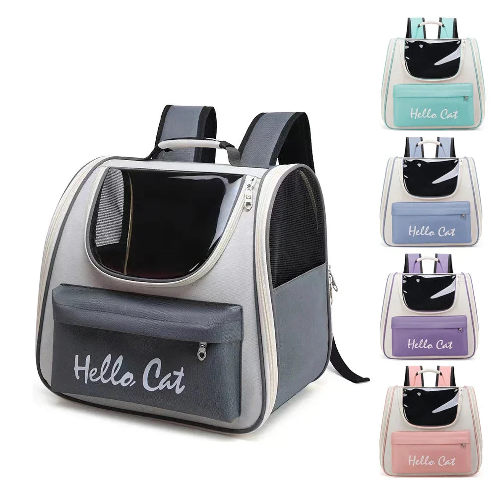 Vibrant Ventilated Feline Backpack for Exploring
