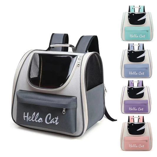 Vibrant Ventilated Feline Backpack for Exploring