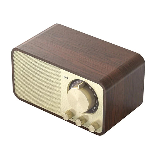 Wooden Bluetooth Speaker with Vintage Classic Radio Theme