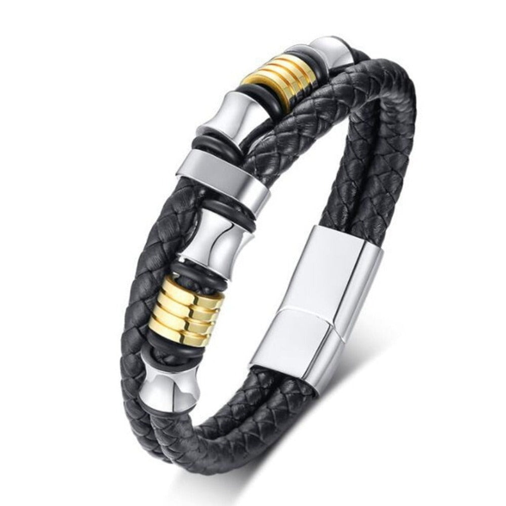 Braided Charm Bracelet Made from Vegan Leather