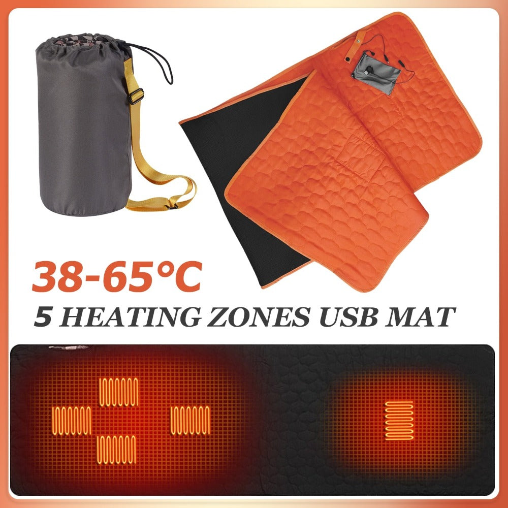 Heated USB Portable Camping Mat for Outdoor Sleeping