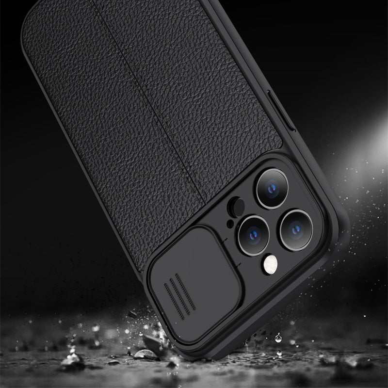 Protective Leather Case with Camera Guard for iPhone: Ensuring Your Device's Safety