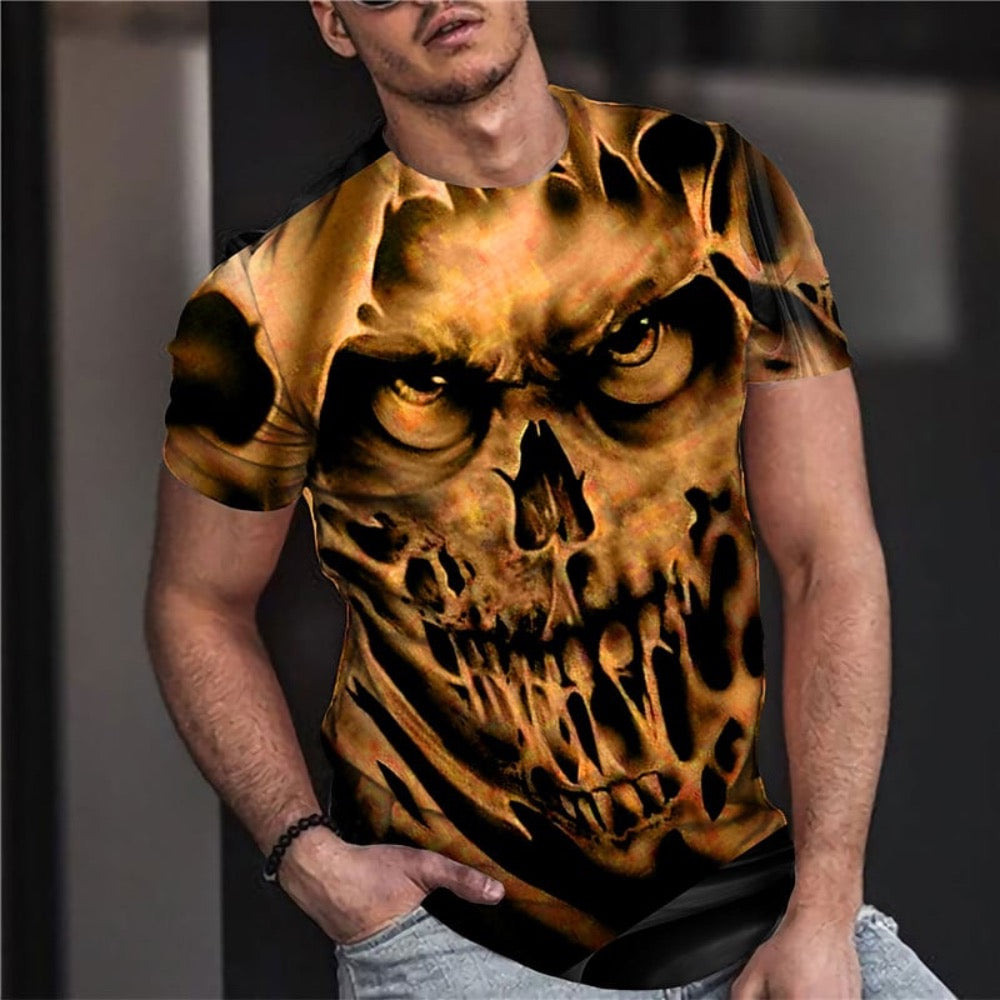 Vintage Skull Graphic Tee for Men
