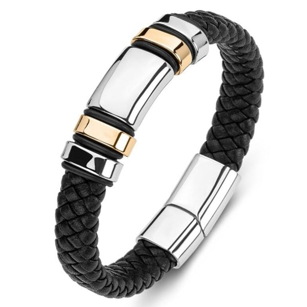 Braided Charm Bracelet Made from Vegan Leather