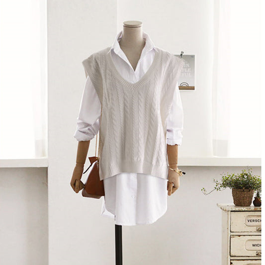 Cable Knit Sweater Vest for Ladies