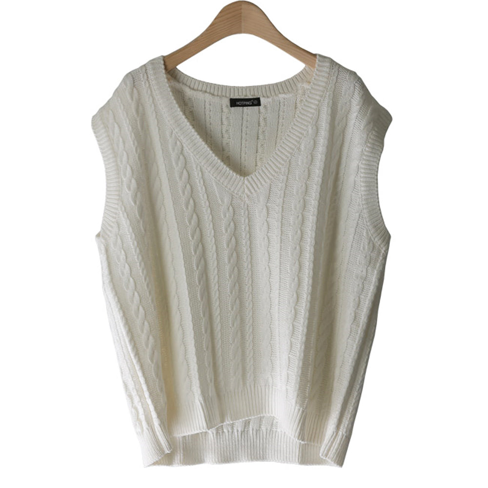 Cable Knit Sweater Vest for Ladies